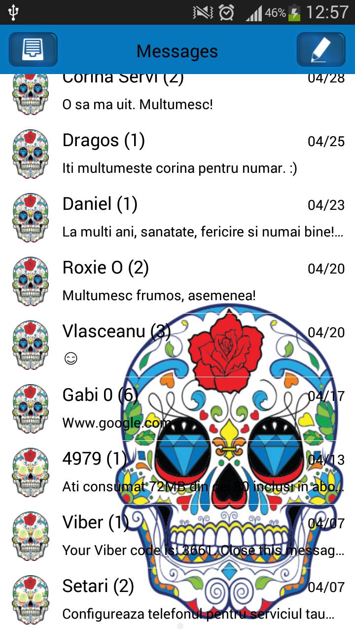 GO SMS Dia de Muertos