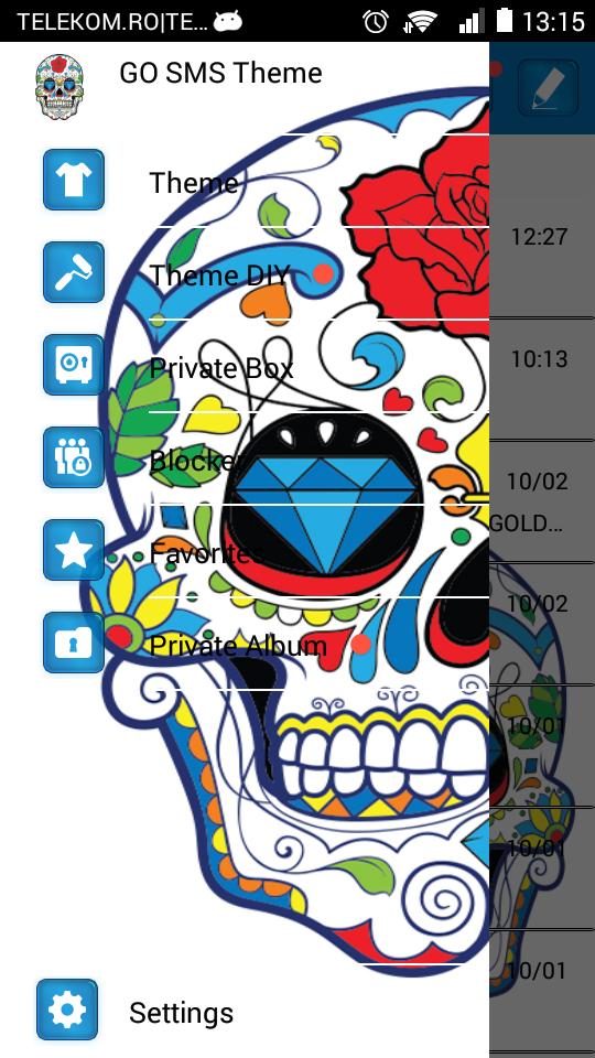 GO SMS Dia de Muertos