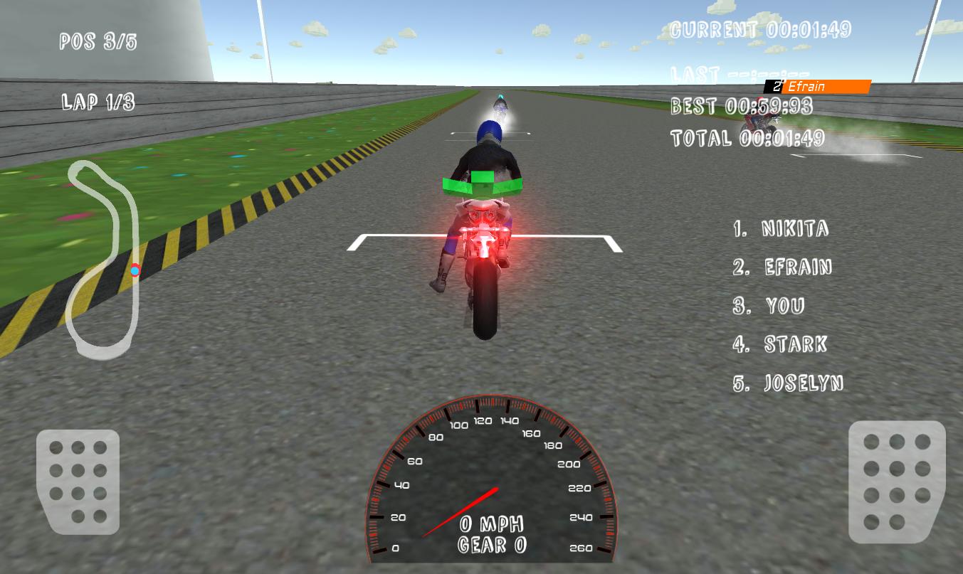 3D Motorcycle Driver Racing
