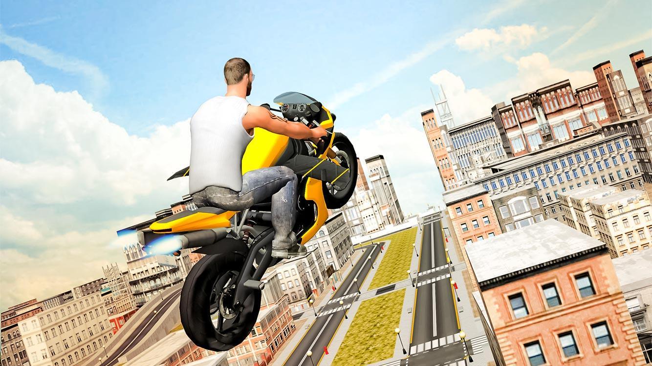 Flying Moto Racer 3d