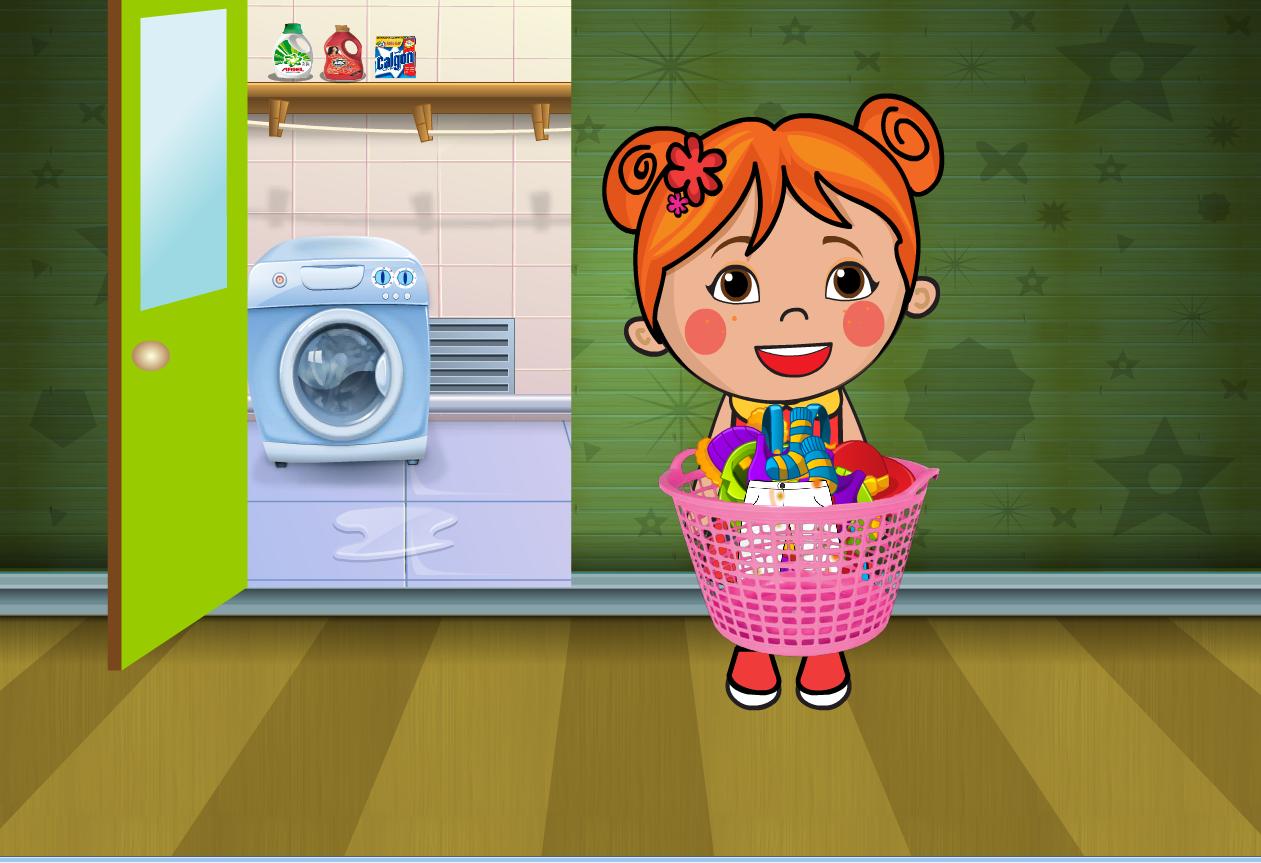 Lili Ironing Washing Dresses