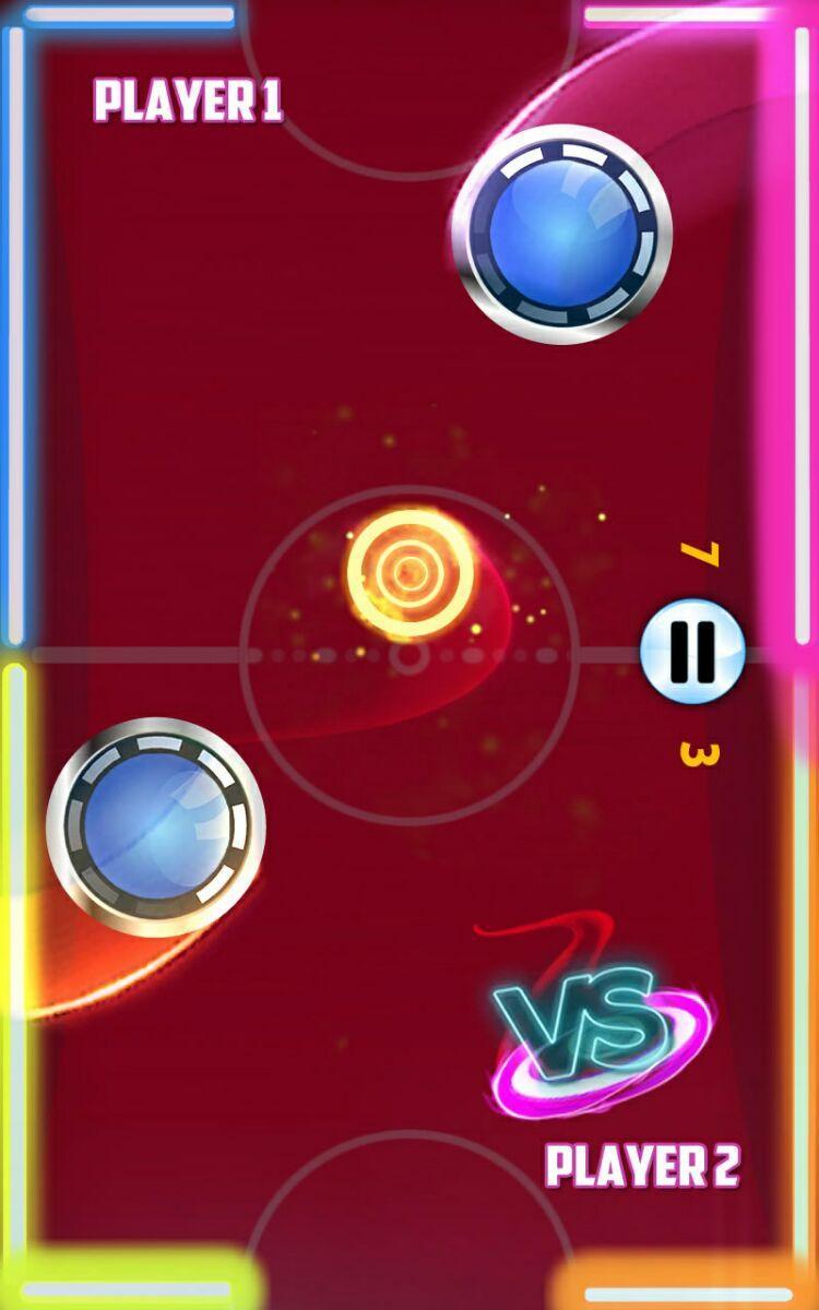 Glow Air Hockey 2 Players Online