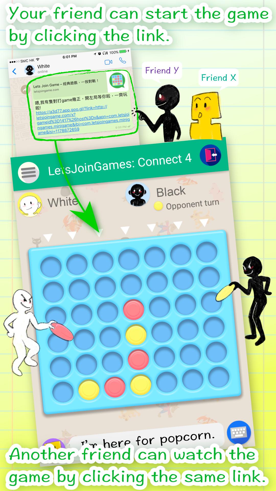 Connect 4 for Whatsapp