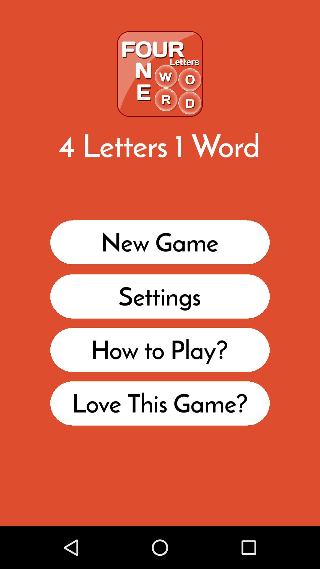 Four Letters Word - One