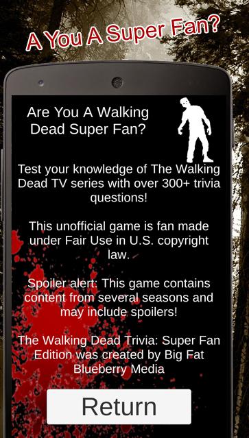 Super Fan Trivia: Walking Dead