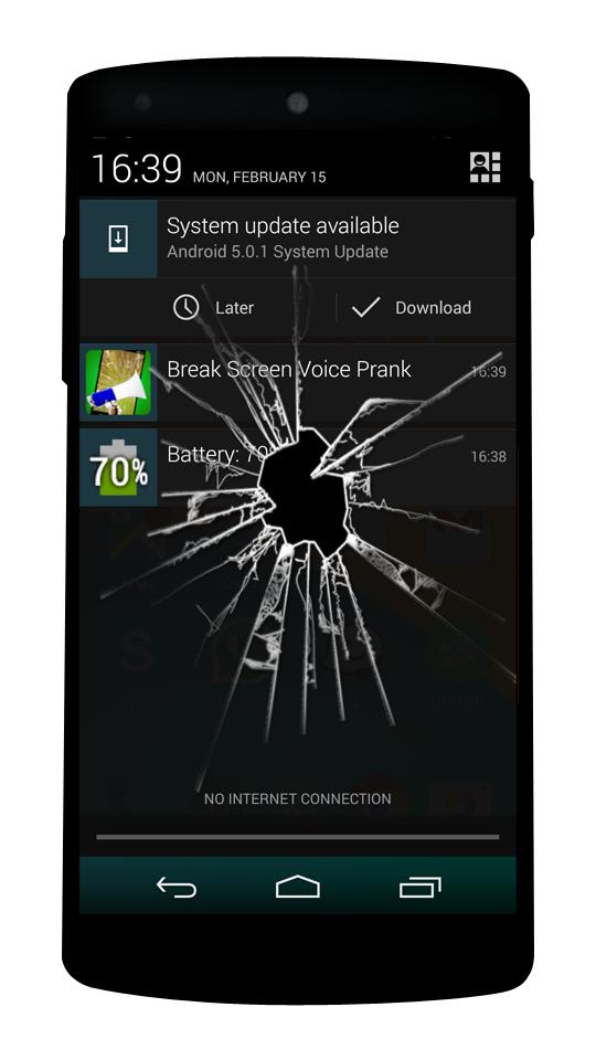 break screen with voice prank