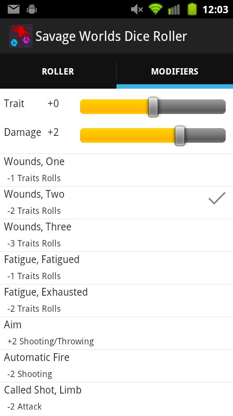 Savage Worlds Dice Roller
