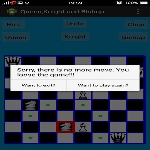 Chess Queen,Knight and Bishop
