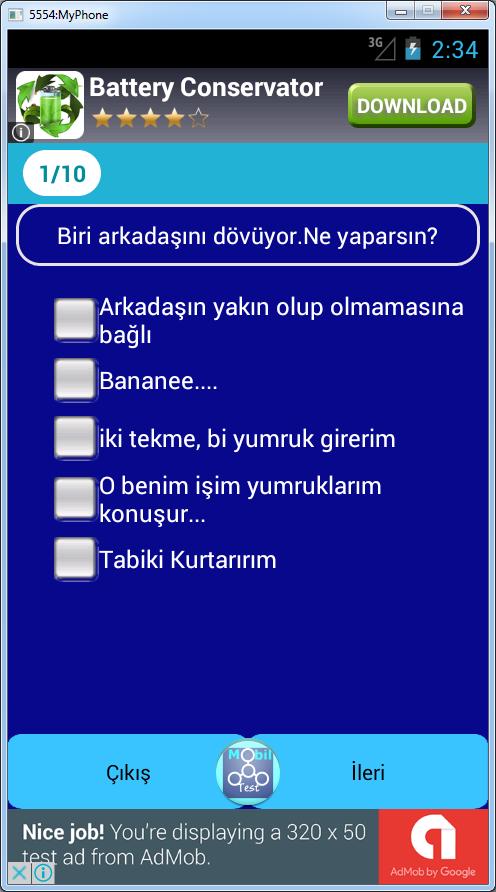 Cesaretini Test Et