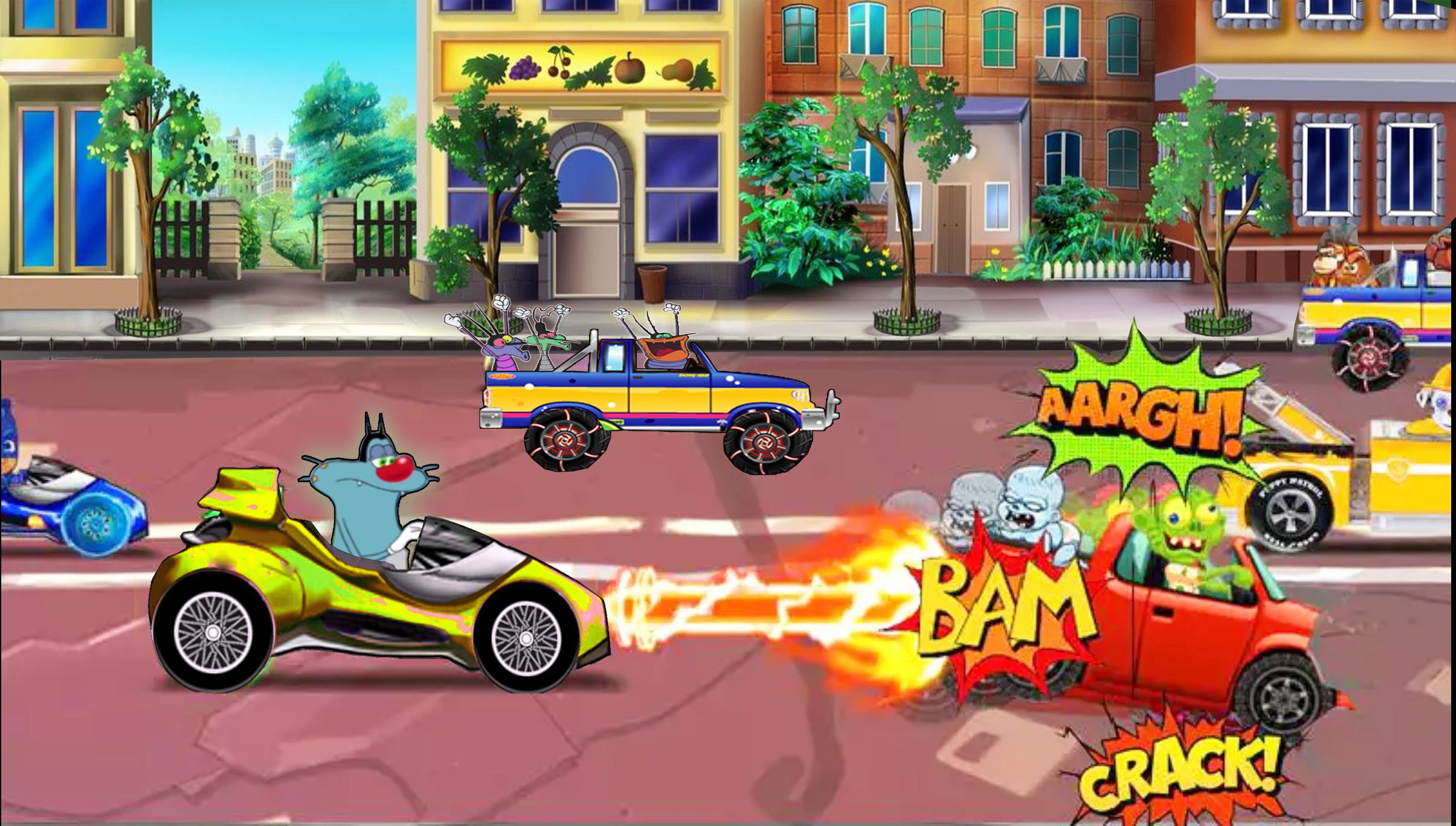 oggy hill car  racing