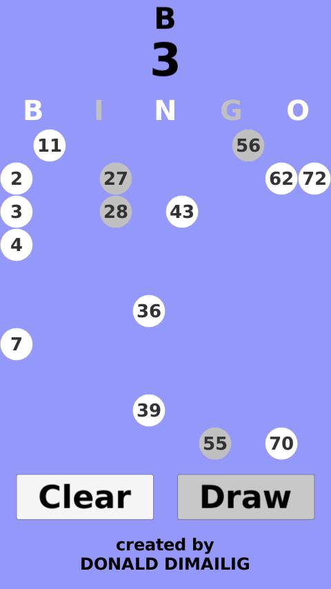 BINGO Numbers