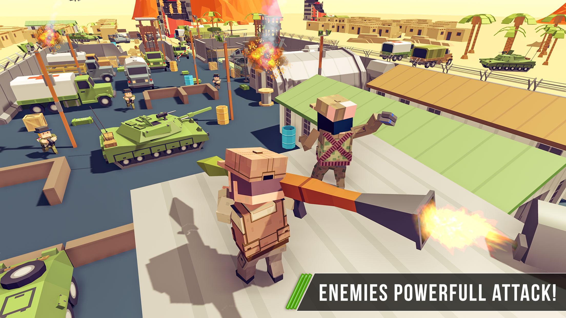 Blocky Army Base:Modern War Cr