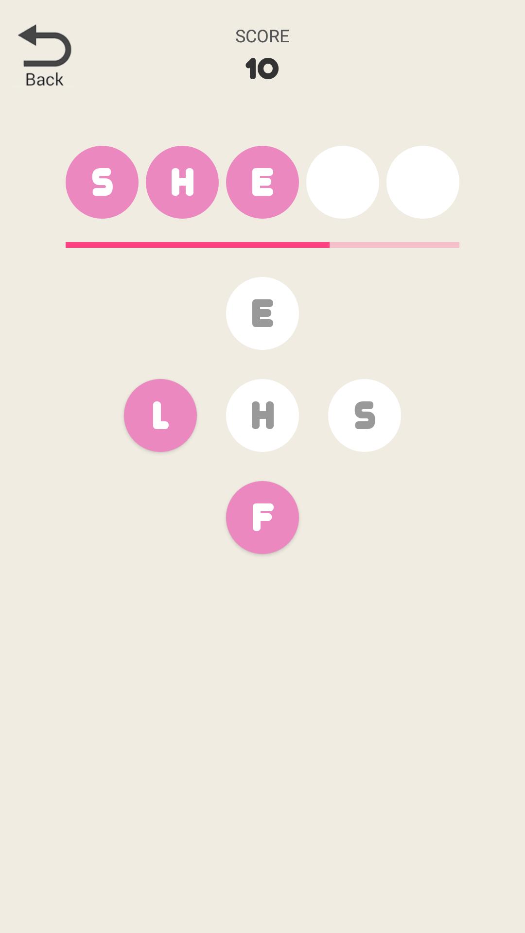 5 Letter Words (anagram game)