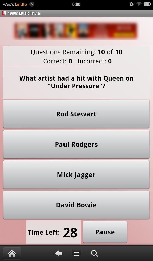 1980s Music Trivia