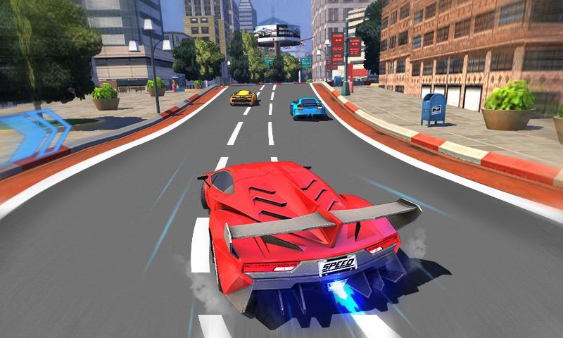 Fast speed car racing