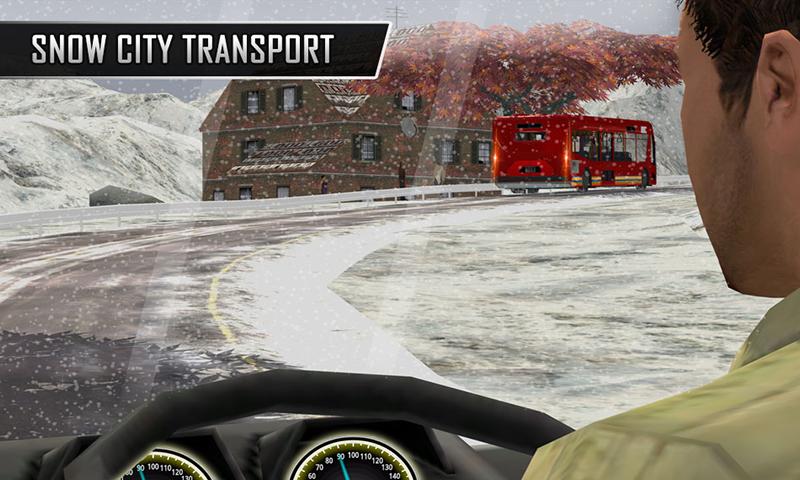 Snowy Bus Drive