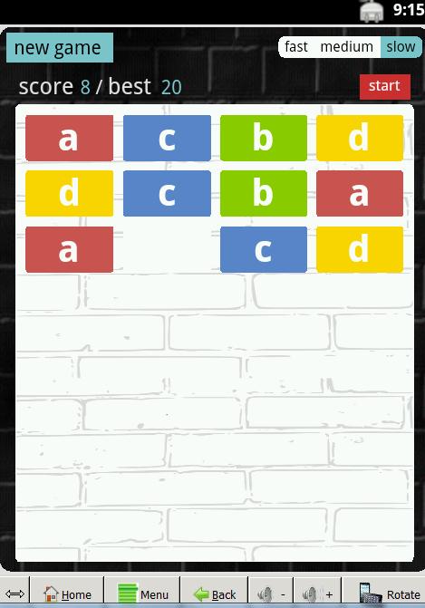 row arrange : puzzle game