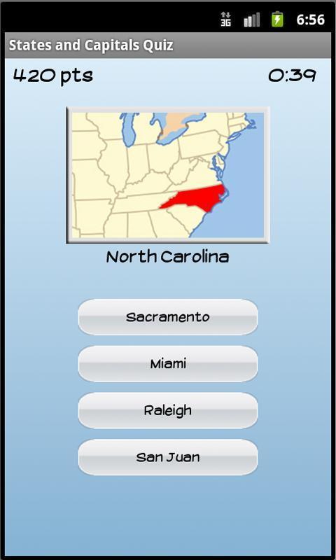 States and Capitals Quiz