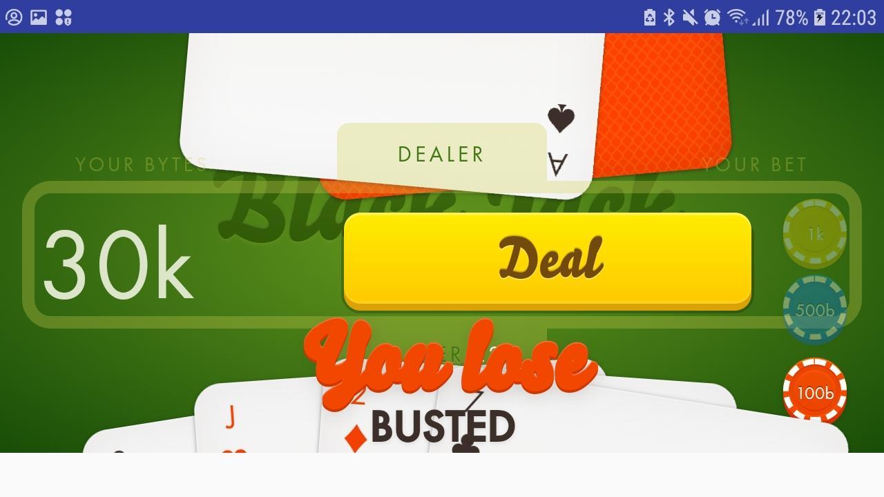 Blackjack 21 Single Deck