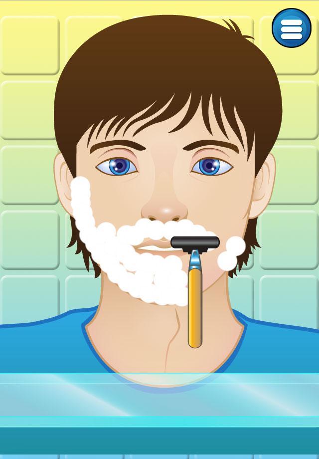 Shaving beard
