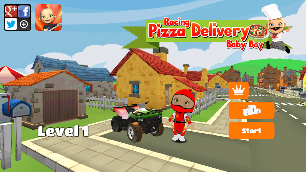 Racing Pizza Delivery Baby Boy