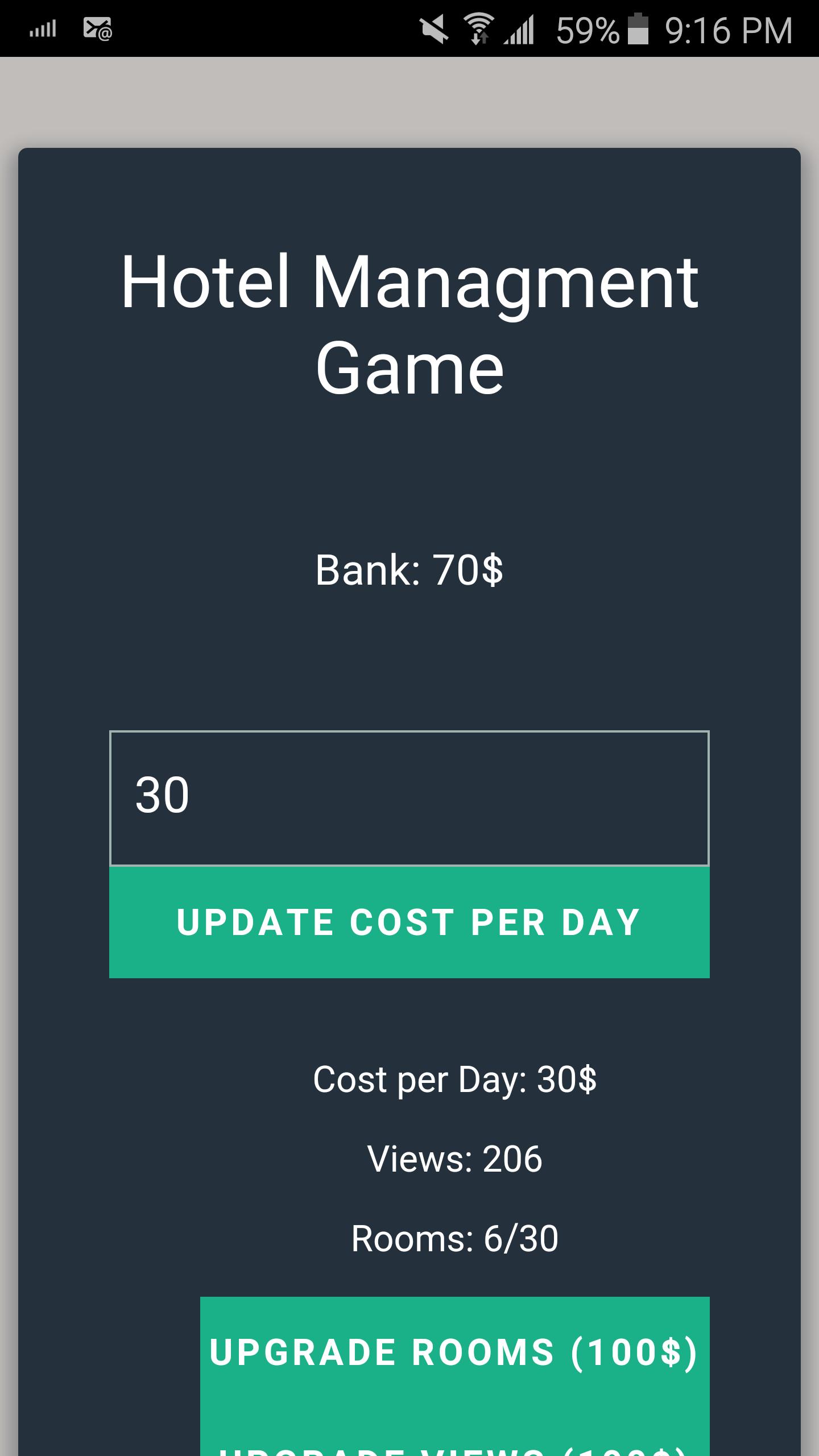 Hotel Manager Simulation Game