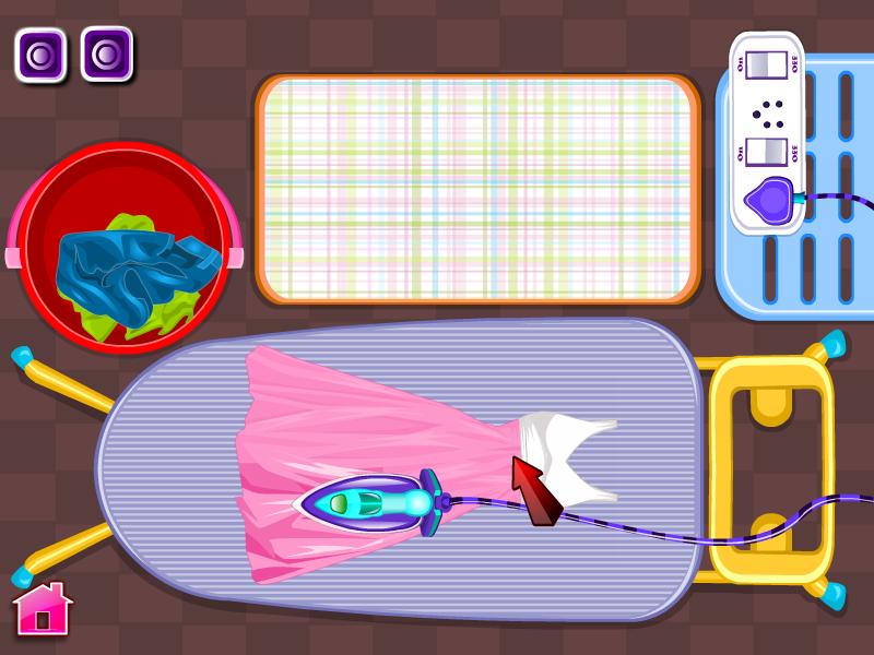 Ironing clothes girls games