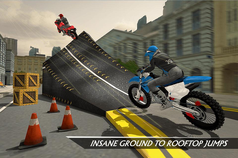 Rooftop Bike Rider Stunt Game