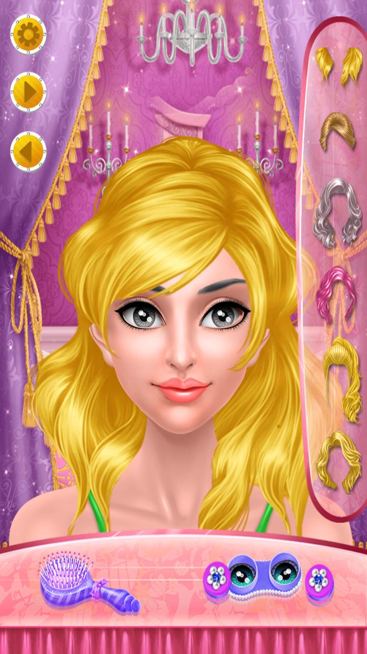 Salon indian traditional dress up and make up sari