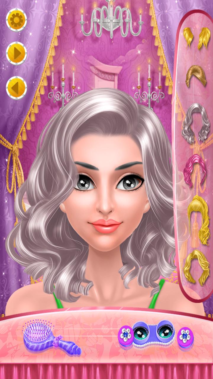 Salon indian traditional dress up and make up sari
